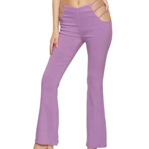 Rainbow Purple Cutout Pants